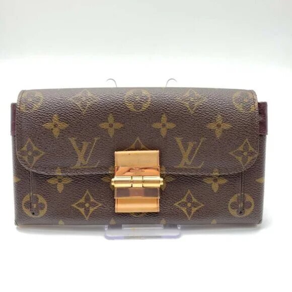 100% Authentic Louis Vuitton Brown Monogram Long Wallet 255-082025 - Picture 1 of 16